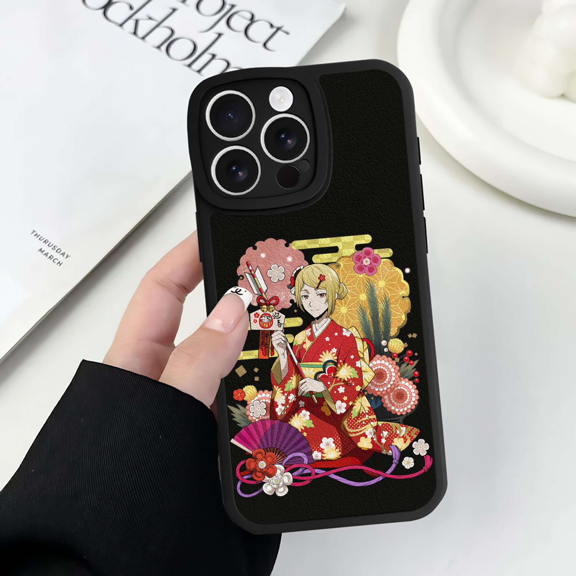 （画像用） 文豪ストレイドッグス Bungo Stray Dogs 【iPhone 16シリーズ対応】シリコンスマホケース（レザー調） 材質：シリコン